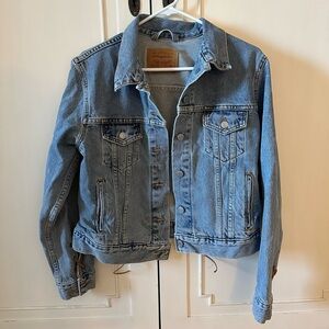 Vintage Levi Leather Lace (Grommet) Denim Jacket MEDIUM